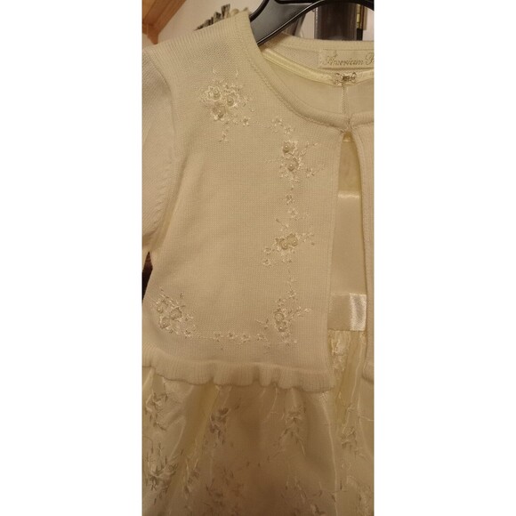 American Princess Girl's Ivory Chiffon Taffeta Formal /Party Dress Size 3/3T NWT - Picture 8 of 10